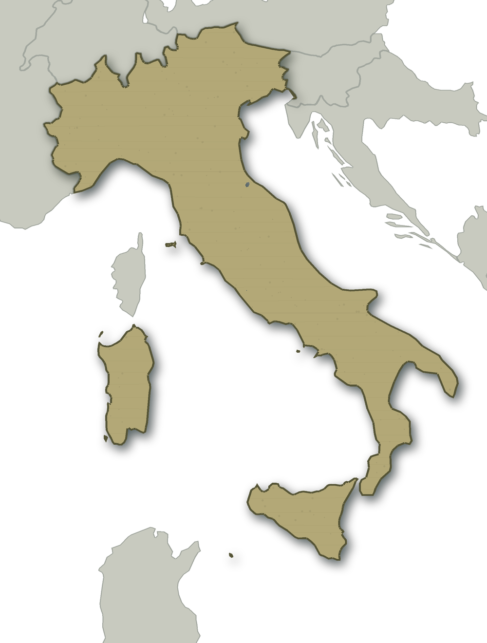 Italy & Sicily campaign map